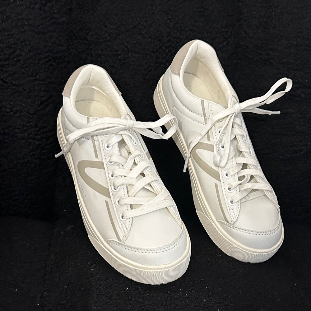 Tretorn White Lace-Up Sneakers